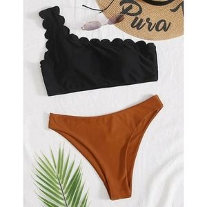 🌻 Two Tone one Shoulder Bikini